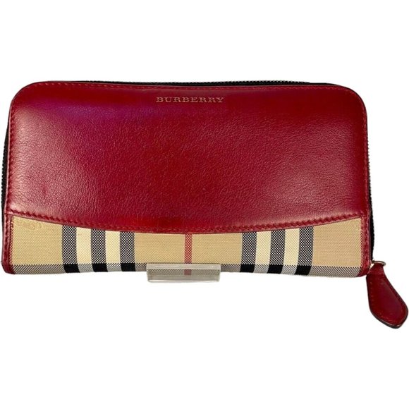 MT273 - Authentic Burberry Zip Around Long Wallet - Picture 2 of 9